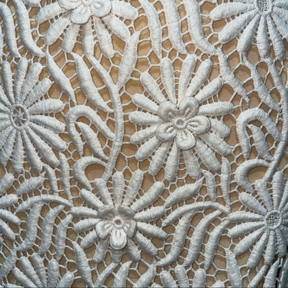 Nicole Miller Signature Floral Crochet Ivory Dress - Small - Picture 6 of 7
